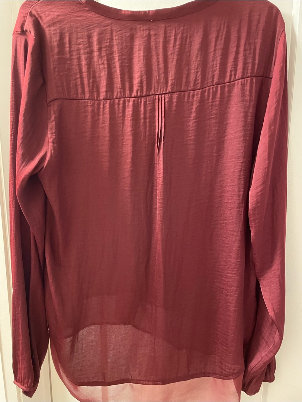Simply Vera Vera Wang Brick Red V-Neck Long-Sleeve Blouse - Picture 7 of 7